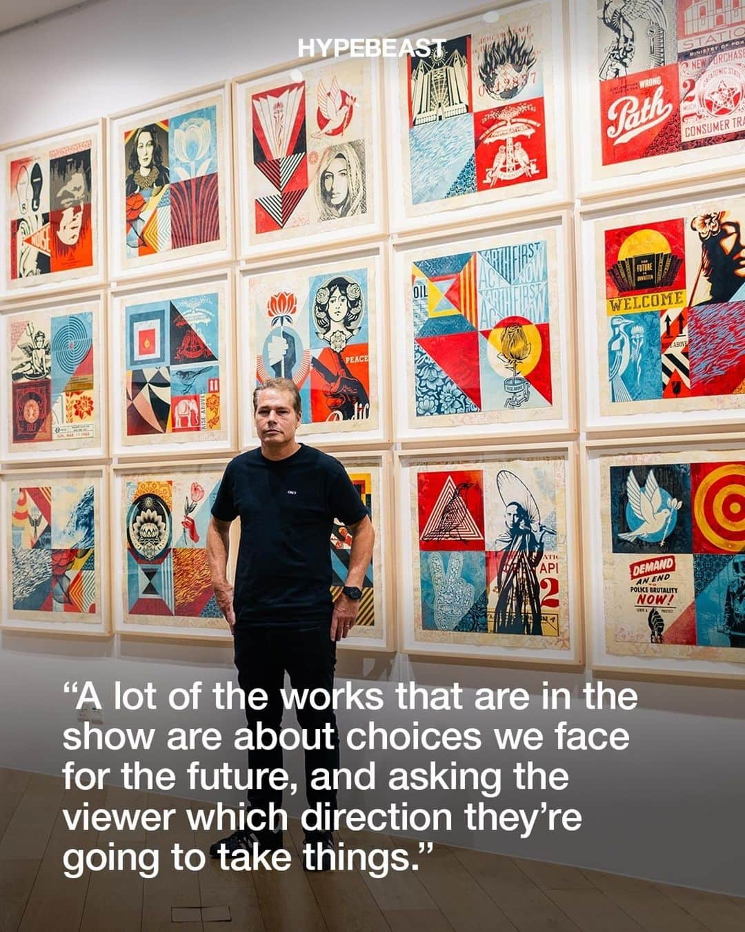 Shepard Faireyさんのインスタグラム写真 - (Shepard FaireyInstagram)「@hypebeast sat down with me to discuss my show “The Future is Unwritten” in Singapore at @operagallery. To read more from the article, check out the link in bio. Thanks Hypebeast!  Photo: AJ Sacil/Hypebeast/Eng Chin An/ @obey.asia」9月30日 9時37分 - obeygiant