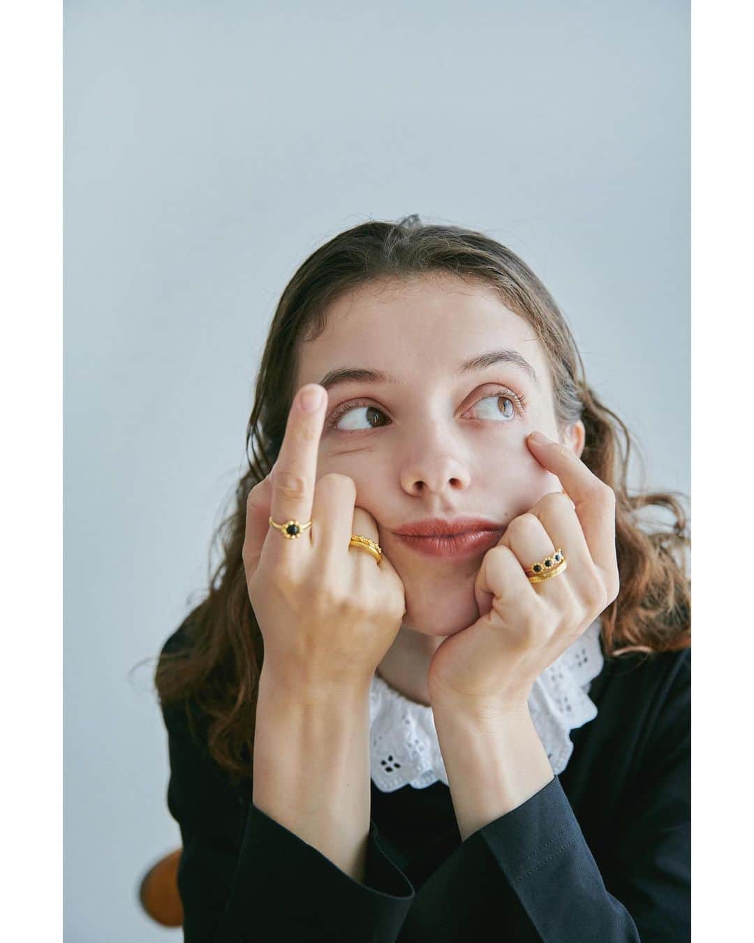 高橋美穂のインスタグラム：「. my work💄 @warmth.tokyo 23AW 💍」
