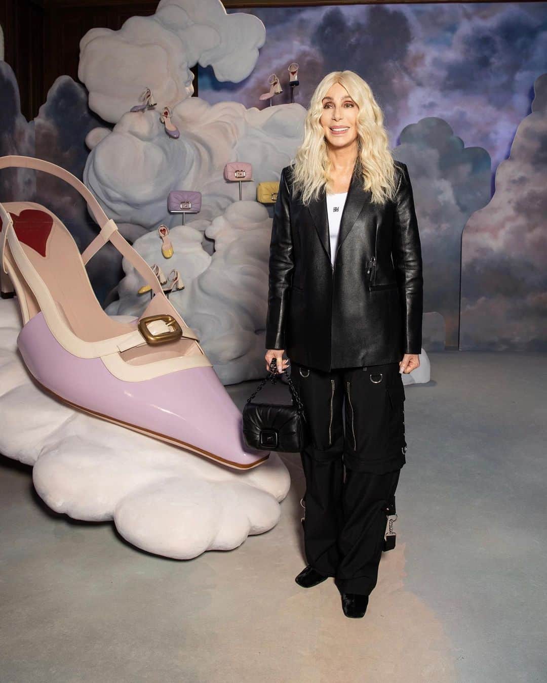 ロジェ・ヴィヴィエのインスタグラム：「@GherardoFelloni welcomes friends and special guests of Maison Vivier including @Cher, brand ambassador @angelababyct, @therealeve, @liyakebede, @poppydelevingne as they discover Les Éléments Vivier in Paris.  #RogerVivierSS24 #RogerVivier #GherardoFelloni」