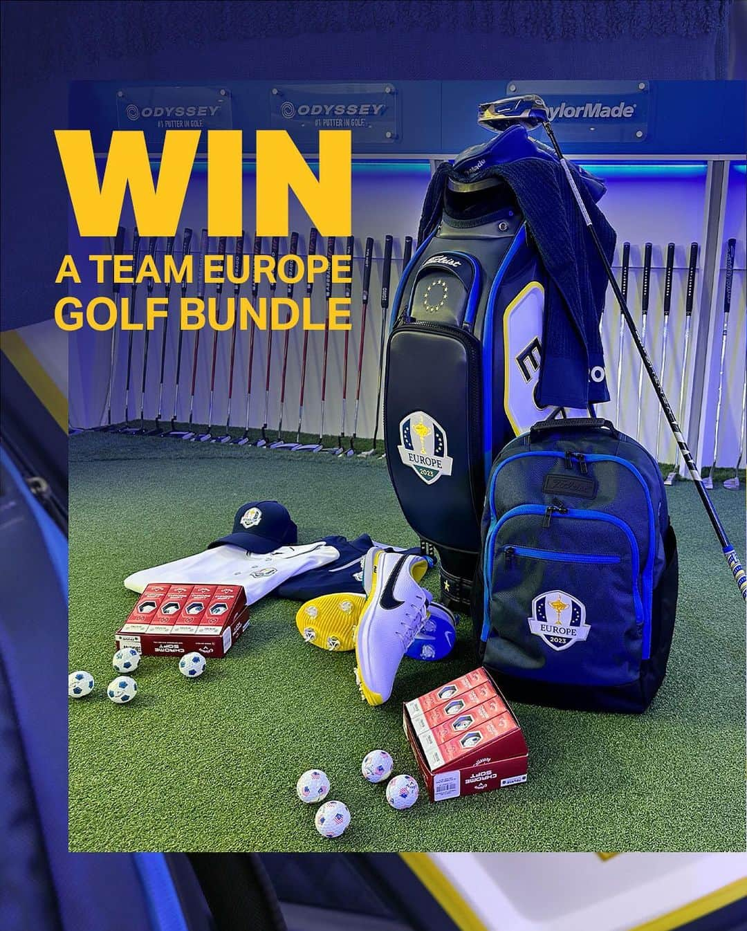 ウェイン・ルーニーのインスタグラム：「𝑹𝒀𝑫𝑬𝑹 𝑪𝑼𝑷 𝑮𝑰𝑽𝑬𝑨𝑾𝑨𝒀 🇪🇺🏆🇺🇸  I've teamed up with @clubhousegolfuk to give away this Ryder Cup bundle worth over £1500 🔥 To enter, simply 👇  1. Follow @waynerooney & @clubhousegolfuk ✅ 2. Tag a friend in the comments for one entry (Unlimited Entries!) 📲 3. Like or save this post 👍🏻  🔥 For extra chances, share this post on your story 📲  We have teamed up with Clubhouse Golf to give one lucky winner this Ryder Cup Bundle which includes; Titleist Team Europe Special Edition Bag, TaylorMade Stealth Team Europe Stealth 2 Driver, PRG Originals Ryder Cup Retro Towel, One Dozen Callaway 2023 Chrome Soft TRUVIS USA & Europe Team Golf balls, Titleist 2023 Ryder Cup Team Europe Players Backpack, 1 Pair of Nike Air Zoom Victory Tour 3 NRG Golf Shoes, 1 x Glenmuir AW23 Ethan Ryder Cup Polo Shirt, 1 x Glenmuir AW23 Wick Ryder Cup Sweater & 1 x Glenmuir Cowan Ryder Cup Cap.  The prize winner must follow us, have tagged someone in the comments & liked or saved this post. The prize winner will be announced on Monday 2nd October at random via a direct message from @clubhousegolfuk instagram handle.   ⚠️ Warning ⚠️ Be aware of fake profiles. We will only contact winners via this account and this account only. When we contact the winners, no links will need to be clicked, nor bank details passed to us, ever. Please be vigilant as there are lots of copycat pages around.  This promotion is in no way sponsored, endorsed or administered by or associated with Instagram.   #RyderCup #TeamEurope #GoUSA #TeamClubhouse」