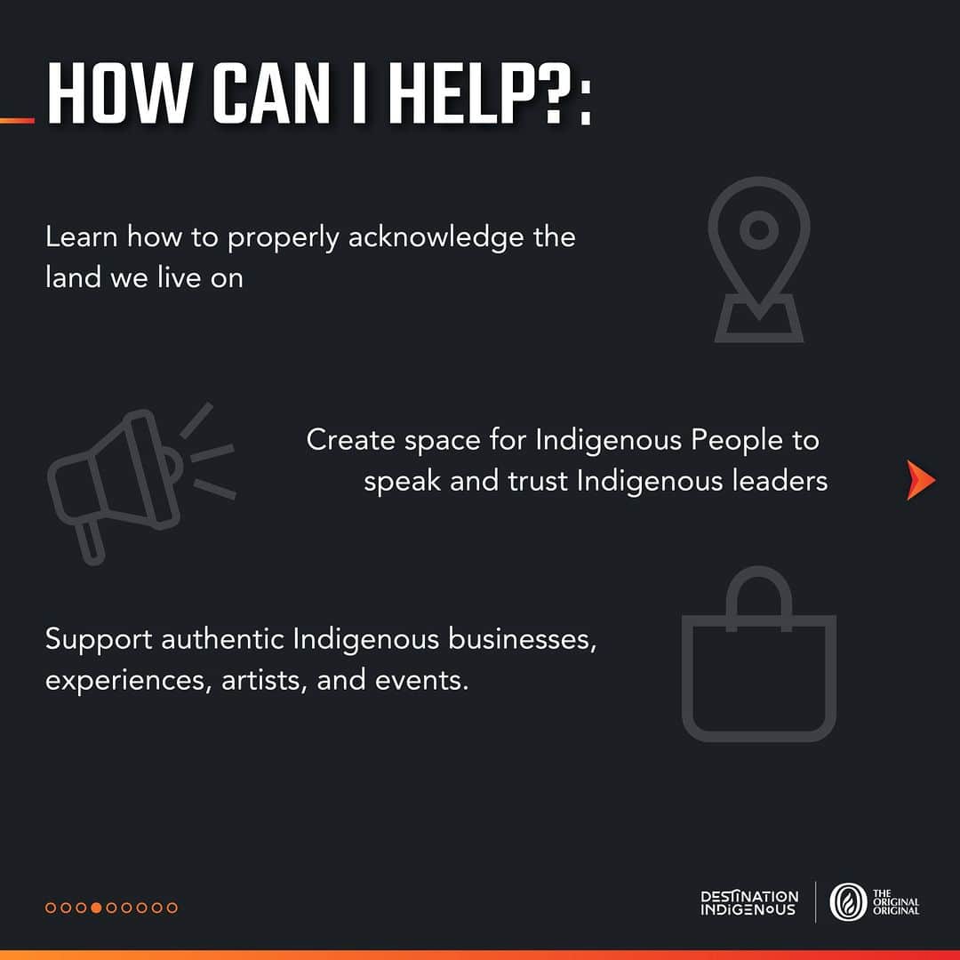 Explore Canadaさんのインスタグラム写真 - (Explore CanadaInstagram)「From our friends at @destinationindigenous:  CONTENT/TRIGGER WARNING: Mentions of Indian Residential Schools, Assimilation, Ongoing Harm, Colonial Impacts.  September 30th is the third annual #NationalDayForTruthAndReconciliation, a day to honour the First Nation, Métis, and Inuit survivors of Residential Schools and commemorate those who did not return. 🪶  For Indigenous Peoples and communities, this will serve as a day for remembrance; for others, it should generate conversation, insight learning, and prompt action through strong allyship.  Through September 30th coincides with #OrangeShirtDay, allyship goes far beyond simply wearing orange in solidarity. #DestinationIndigenous, along with our partners, encourages you to refer to the above infographic, which offers simple but effective actions that can generate change for Indigenous Peoples.  The National Residential School Crisis Line is available 24 hours a day for those experiencing distress as a result of residential schools. Support is available at 1-866-925-4419. Please also see a detailed list of local crisis line options available in slide 9 of the above graphic.  We invite everyone to share this graphic to their social platforms and raise awareness. Please credit @DestinationIndigenous 🧡  #NDTR2022 | #OrangeShirtDay | #TRCCanda | #WeWearOrange |#TruthAndReconciliation | #NationalDayForTruthAndReconciliation | #DestinationIndigenous | #TheOriginalOriginal   @IndigenousTourismBC | @Indigenoustourismnb | @indigenous.tourism.alberta | @indigenoustoursimnwt | @indigenoustourismmb | @autochtoneqc | @indigenoustourismnl | @indigenoustourismpei | @explorecanada」9月30日 1時43分 - explorecanada