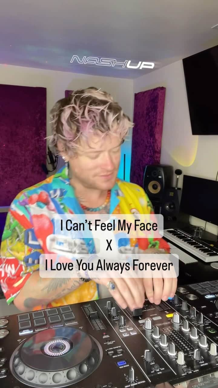 ナッシュ・オーバーストリートのインスタグラム：「Last one‼️ #icantfeelmyface #theweeknd #donnalewis #bettywho #iloveyoualwaysforever #mashup @theweeknd can’t be tagged so…」