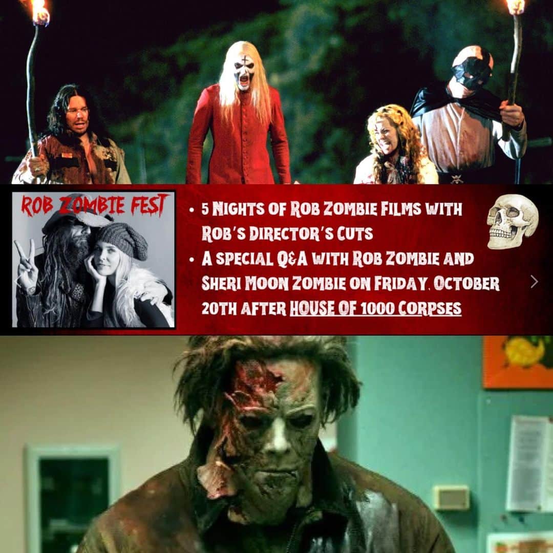 ロブ・ゾンビのインスタグラム：「If you happen to be in Connecticut in October come on down to this special event at the Bantam Cinema @bantam.cinema 🎃🎃🎃🎃🎃🎃」