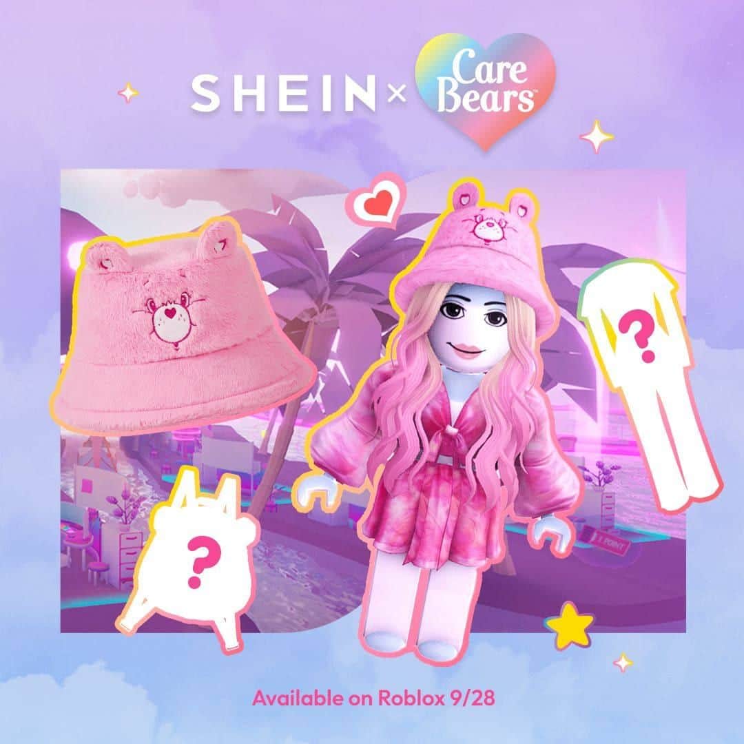 SHEINのインスタグラム：「Unlock the magic of #SHEINxCareBears in SHEINxKlarna Roblox Wonderland! 🌈✨ Click the link to claim your free item from 9/28 - 10/5! 🛍💖  🔗:https://shein.shop/vf4468e  #MatchingSHEINAvatar」