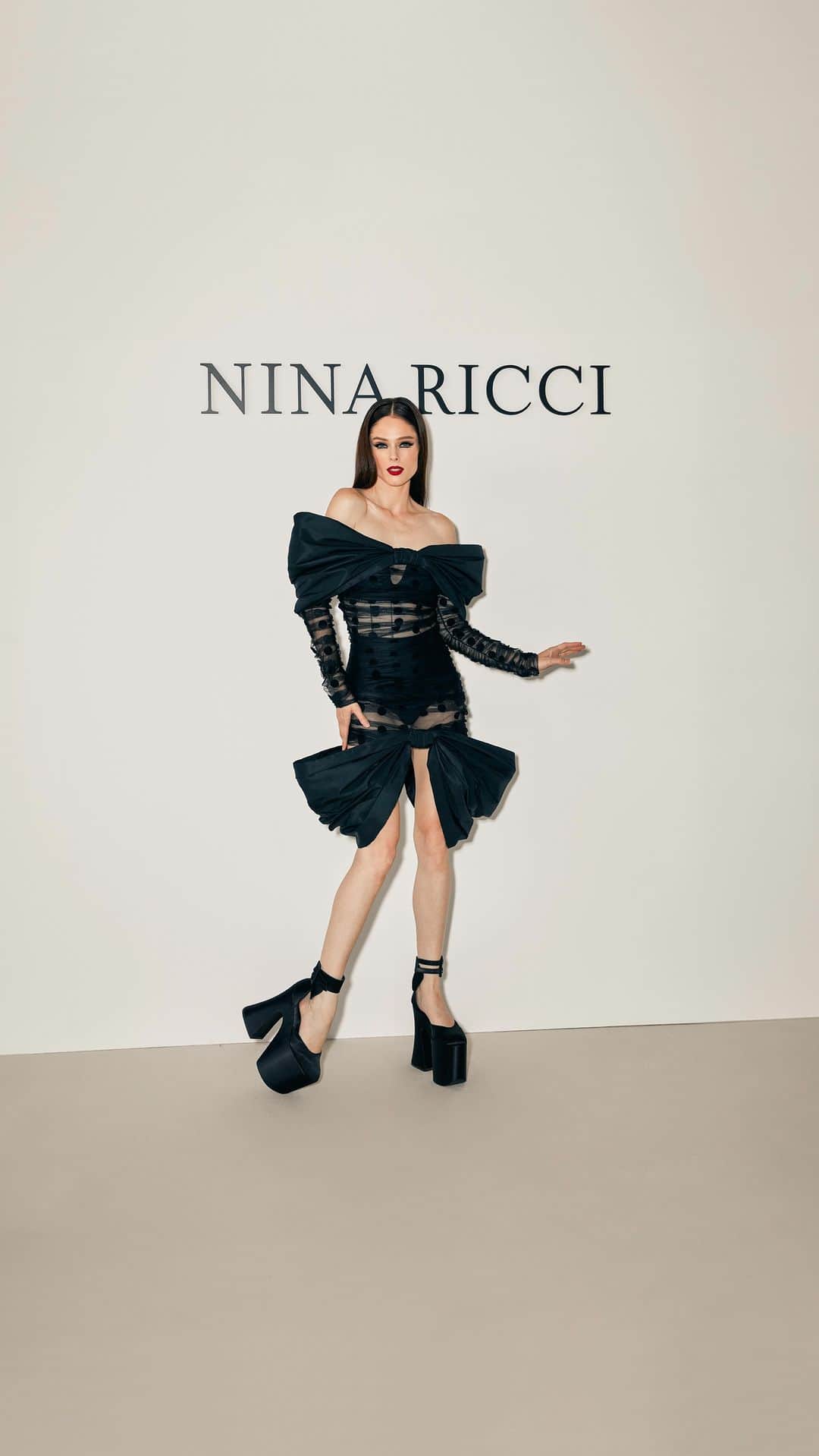 ココ・ロシャのインスタグラム：「Thank you to @ninaricci for inviting me to your fabulous show today! So good to see my girls @ashleygraham, @jessicastamofficial and @preciousleexoxo on the runway.」