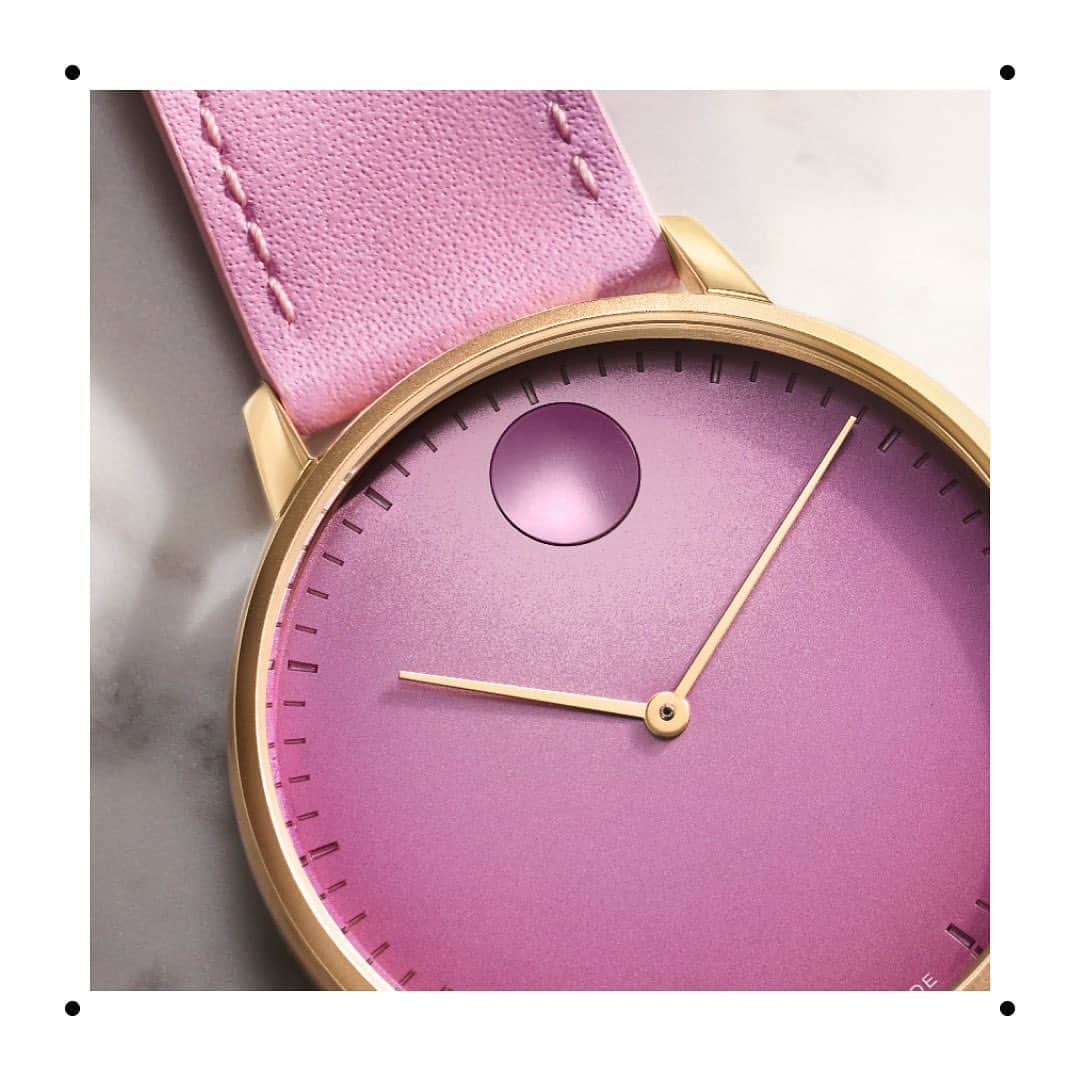 モバードのインスタグラム：「Think pink with BCRF. We are supporting the Breast Cancer Research Foundation with a $100 donation for every BCRF watch sold, exclusively on Movado.com on October 2nd.」