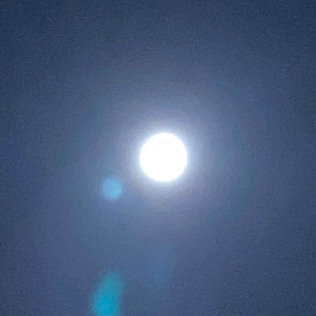 ヒロ寺平さんのインスタグラム写真 - (ヒロ寺平Instagram)「Harvest moon  中秋の名月。 晴天に恵まれ昨夜の月は格別の風情。 夕食後、孫と共に空を見上げ月見団子も楽しんだ。  月の美しさに誰しも写真に収めたくなる衝動に駆られたはず。 が、特別仕様のカメラでない限りスマホはせいぜいこの程度。  ため息をついて諦めると同時にあの神々しさを目に焼き付けた。  「デジタル」より「アナログ」。 「記録」より「記憶」の大切さを改めて噛み締めた夜だった。  #中秋の名月 #ヒロ寺平 #ヒロT」9月30日 10時03分 - hiroteradaira