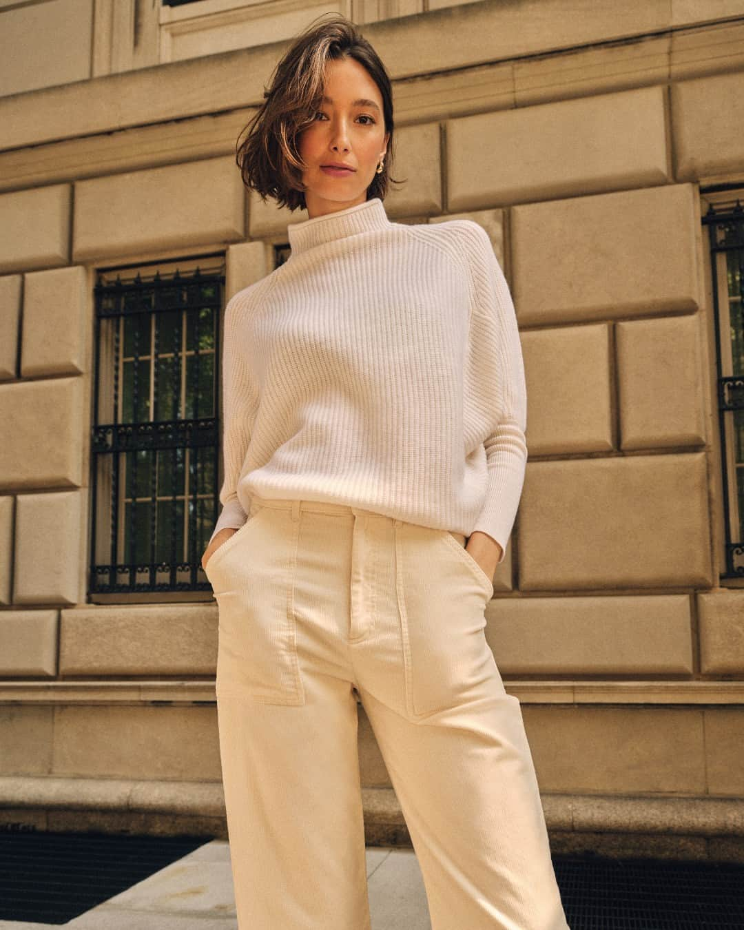 Club Monacoのインスタグラム：「Our Emma Cashmere Sweater is the ultimate warm and cozy wardrobe piece. With an easy cocoon shape and relaxed mock neck, it's perfect to live in all season long.」