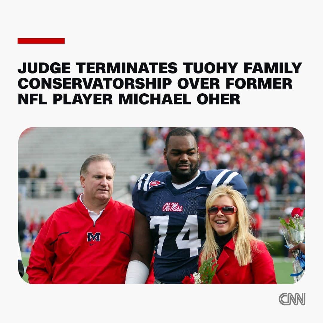 CNNさんのインスタグラム写真 - (CNNInstagram)「A Tennessee judge signed an order Friday ending Sean and Leigh Anne Tuohy’s conservatorship over Michael Oher, a month after the former NFL player accused the couple of representing themselves publicly as his adoptive parents and using him for financial benefit.  Oher, whose life story was portrayed in the Oscar-winning movie “The Blind Side,” filed a petition last month in Tennessee court claiming the Tuohys told him they were going to adopt him, but instead filed a conservatorship that kept millions of dollars from him.  Read more at the link in our bio.  📸: Matthew Sharpe/Getty Images」9月30日 7時32分 - cnn