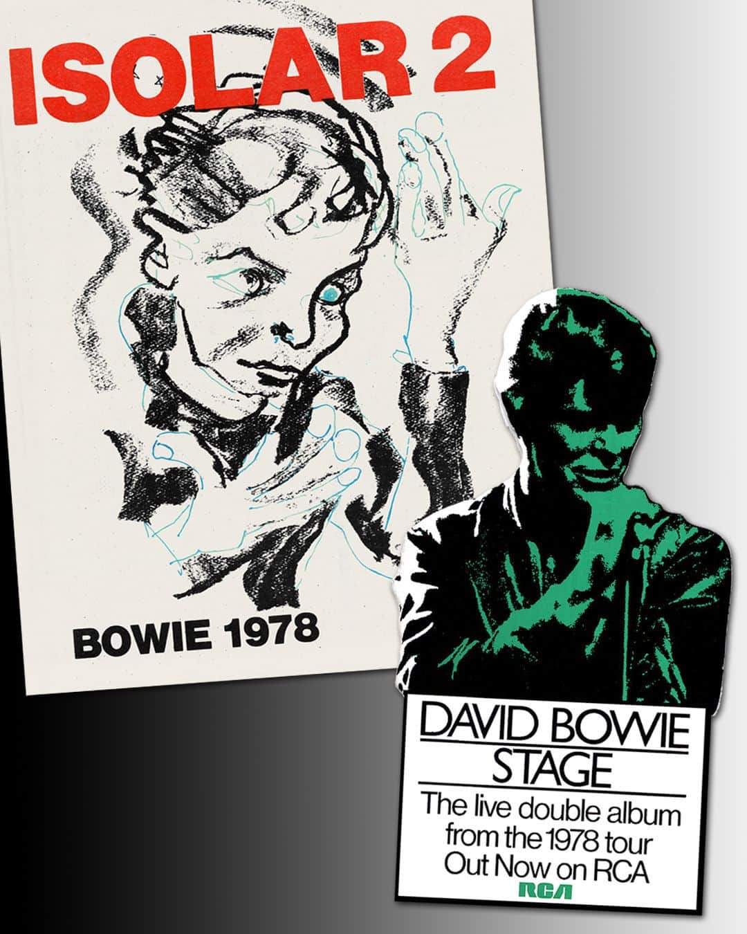 デヴィッド・ボウイさんのインスタグラム写真 - (デヴィッド・ボウイInstagram)「STAGE ALBUM IS 45 TODAY  “The boy in the bright blue jacket, jumped up on the stage” *  STAGE, the recorded document of the ISOLAR 2 tour, or, as it was known at the time: The 1978 World Tour, was finally released on this day in 1978 (29th September), following what must have been the longest advertising campaign for any Bowie album.  There have been various iterations of STAGE since its original release, with ever expanding versions being issued in 1991, 2005 and then again in 2017.  Do you have a favourite version?  * No, we’re not colour-blind. The green jacket in our illustration was originally blue, blue...electric blue.  #BowieStage45」9月30日 7時58分 - davidbowie