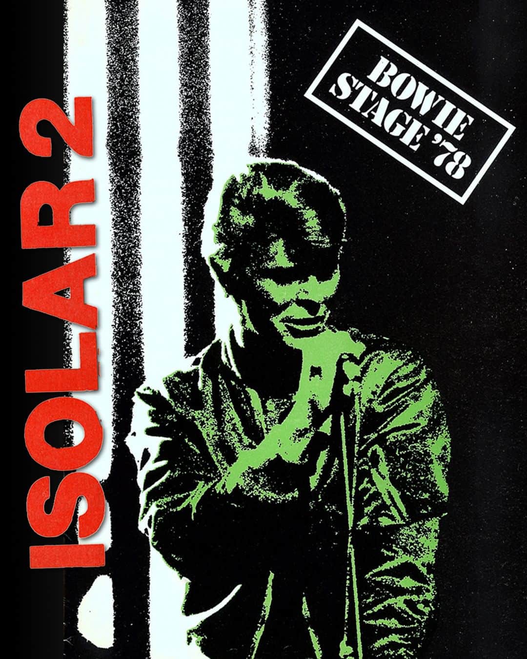 デヴィッド・ボウイのインスタグラム：「STAGE ALBUM IS 45 TODAY  “The boy in the bright blue jacket, jumped up on the stage” *  STAGE, the recorded document of the ISOLAR 2 tour, or, as it was known at the time: The 1978 World Tour, was finally released on this day in 1978 (29th September), following what must have been the longest advertising campaign for any Bowie album.  There have been various iterations of STAGE since its original release, with ever expanding versions being issued in 1991, 2005 and then again in 2017.  Do you have a favourite version?  * No, we’re not colour-blind. The green jacket in our illustration was originally blue, blue...electric blue.  #BowieStage45」