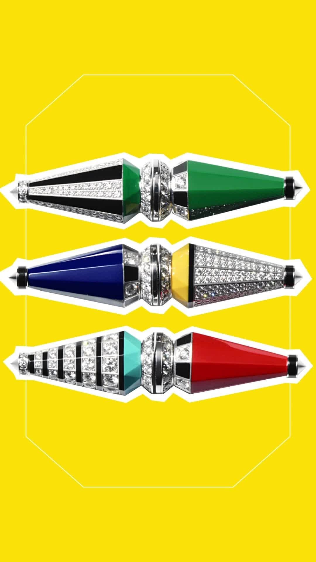 ブシュロンのインスタグラム：「HIT THE ROAD JACK⁣ This magnesium and resin reinterpretation of Boucheron's iconic Jack is a real technical challenge. Here, the colored parts are made of magnesium. An innovative material, 10 times lighter than gold.⁣ #BoucheronInnovation ⁣ #HitTheRoadJack」