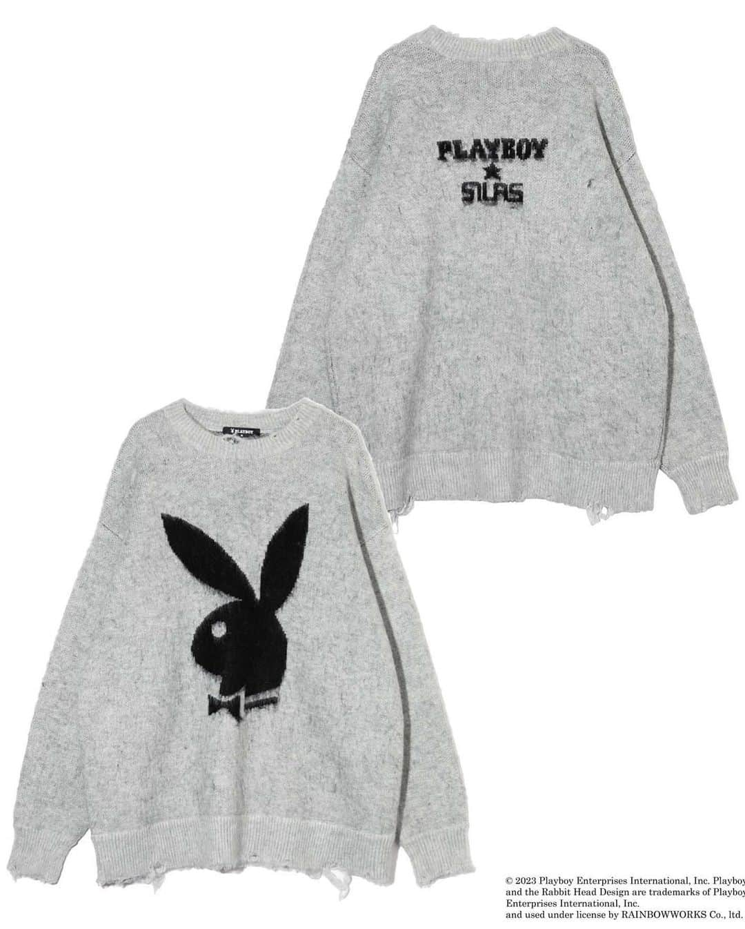 サイラスさんのインスタグラム写真 - (サイラスInstagram)「SILAS “PLAYBOY” COLLECTION  ☑ PLAYBOY×SILAS L/S TEE M,L,XL ¥7,700  ☑ PLAYBOY×SILAS SWEATSHIRT M,L,XL ¥14,300  ☑ PLAYBOY×SILAS DISTRESSED SWEATER M,L,XL ¥19,800  ☑ PLAYBOY×SILAS DRIZZLER JACKET M,L,XL ¥27,500  WEBSTORE calif ZOZOTOWN SILAS取り扱い店舗にて発売中。 ⁡ #silas #silasandmaria #サイラス #ストリート#ロンドンストリート #ストリートファッション #メンズファッション #新作 #PLAYBOY #プレイボーイ」9月30日 10時29分 - silasandmariajp