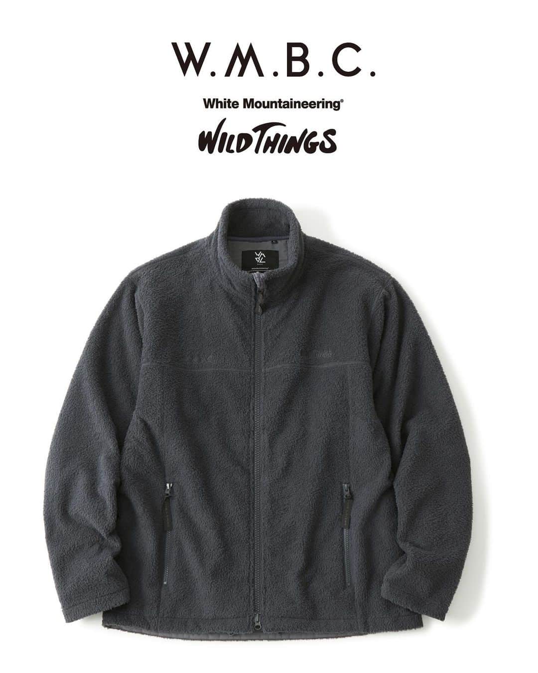 のインスタグラム：「_  White Mountaineering®︎  W.M.B.C. 23AW Collection  Collaborated with @wildthings_jp   BC2373501 W.M.B.C. X WILD THINGS BOA FLEECE JACKET   #wmbc_whitemountaineering #wildthoughts #boafleece #zipjacket」