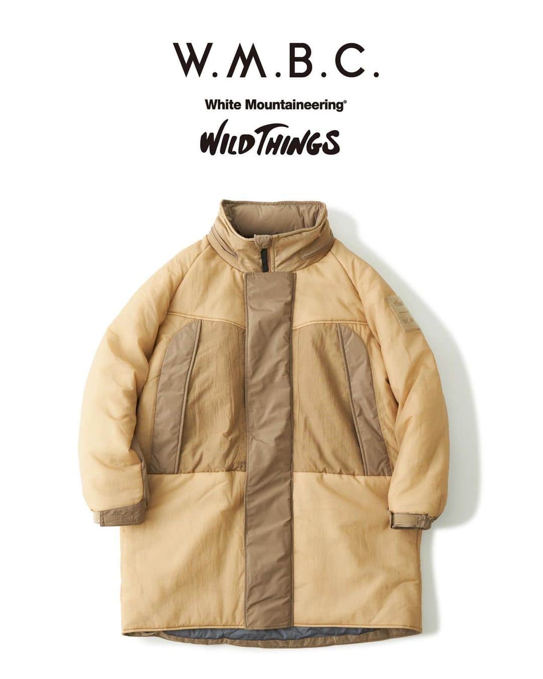 のインスタグラム：「_  White Mountaineering®︎  W.M.B.C. 23AW Collection  Collaborated with @wildthings_jp   BC2373202 W.M.B.C. X WILD THINGS PRIMALOFT MONSTER PARKA   #wmbc_whitemountaineering #wildthings #monsterparka #primaloft」
