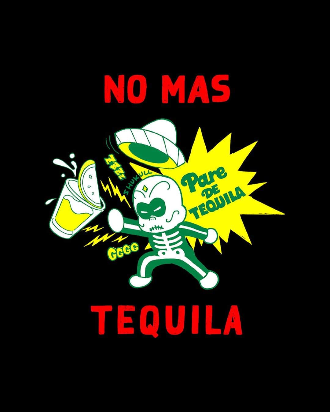 師岡とおるのインスタグラム：「@nonbee_official   自分のペースで飲みたい夜に どこからともなく 振る舞われるテキーラが 非常にありがた迷惑なので 「テキーラはもういらない」 ロンTEE作りました。  テキーラはとチビチビ呑むのが おすすめです  #NONBEE #テキーラ #tequila」