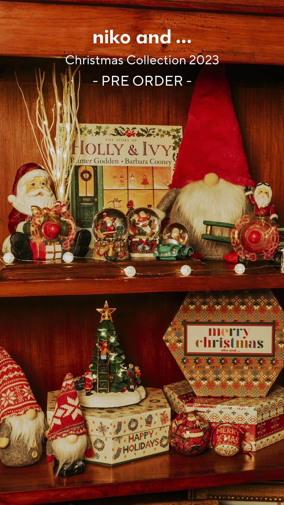 のインスタグラム：「. niko and ...Christmas Collection 予約受付中✨  今年はアメリカンビンテージ調の クリスマスグッズが登場！  定番のサイズから、 今年初登場の150cm halfサイズまで 5種類のツリーを予約受付中！  当日へ向けて一足先に ニコアンドと一緒にクリスマス支度をしませんか...  【予約アイテム】 ・ツリー ※230cmは予約対象外 ・リース ・ブランチツリー ・オブジェ(一部)  _____________________  アイテムの詳細はプロフィールURLからご覧ください☺ @nikoand_tools    #nikoand #ニコアンド #であうにあう #styleeditorialbrand #uni9uesense #Xmas #ChristmasCollection #2023Xmas #クリスマスグッズ」