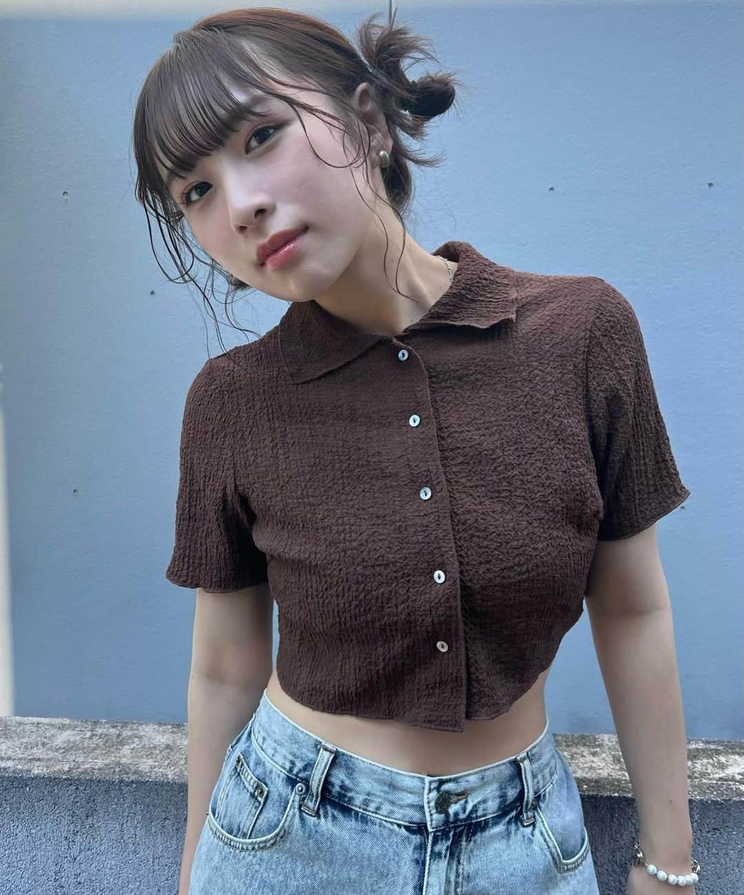 のインスタグラム：「ココさんとの撮影じゃないと、こういう服は着れません。 全然私っぽくない！笑 でもそれがいい。」