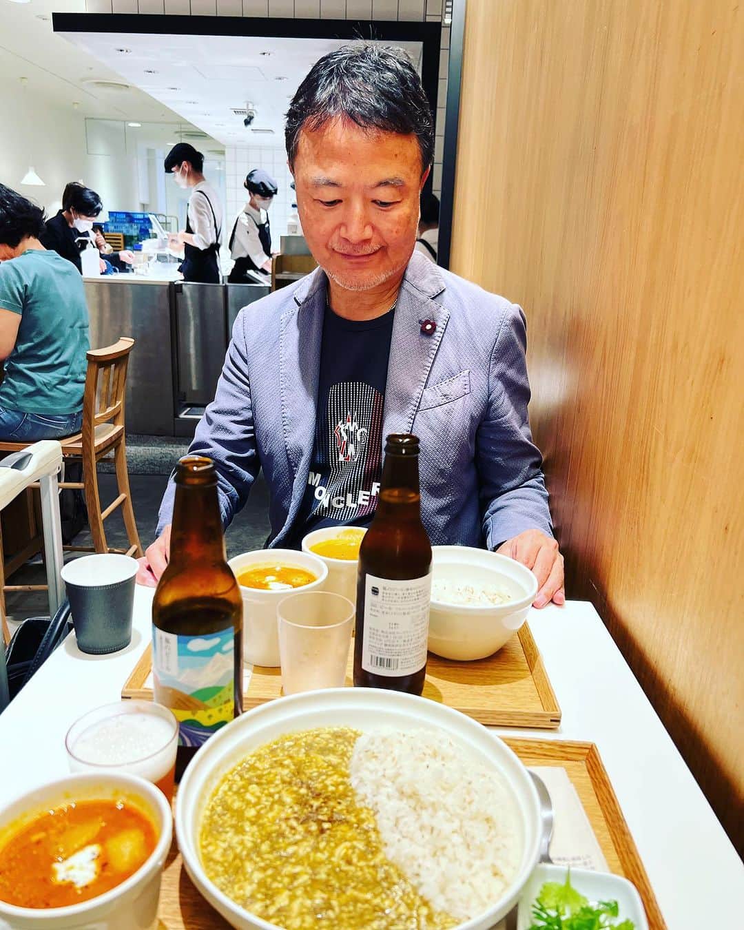 のインスタグラム：「商事時代の同期で氷見市芸術文化館館長河出くんとスープ^ ^@soupstocktokyoルミネ新宿」