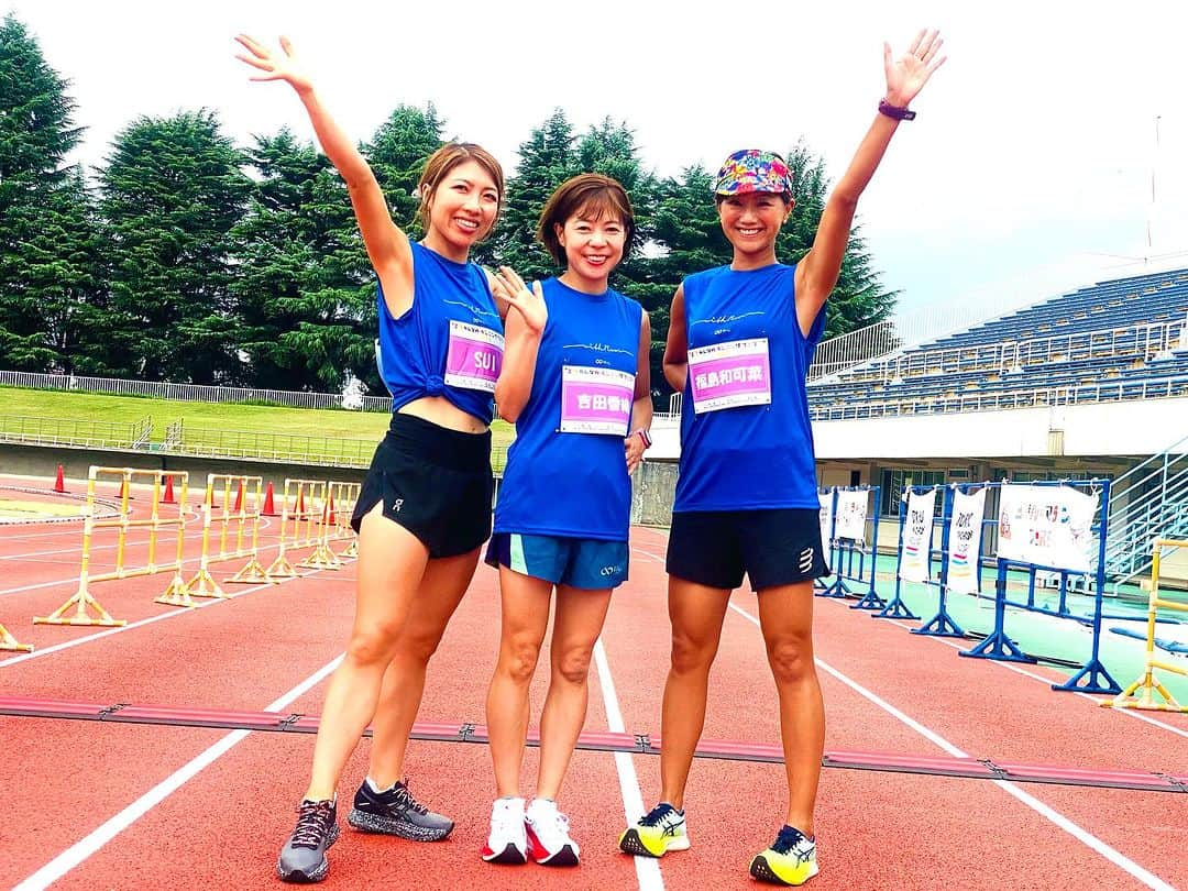 福島和可菜のインスタグラム：「今日は埼玉県上尾にて😁  ✨上尾みんなのランニングフェスタ2023✨  吉田香織ちゃん SUIちゃん  と共に、  MC兼ゲストランナーとして大会を盛り上げさせていただきました🎉  10km 2.5km 1.25km ハーフリレーマラソン  などがあり、  それぞれご参加いただきました😁  明日から10月と言うのに、  今日も気温が高く暑かった☀️☀️☀️  皆様暑い中、色々チャレンジいただきました👍  やっぱり何かにチャレンジする姿は美しくかっこいい😍  スポーツって良いよねっ‼️‼️‼️  またゆっくり、  写真などアップさせていただきますね😆  #上尾 #ランニング #marathon #Love #running #🏃‍♀️ #🏃‍♂️ #✨ #☀️ #🎉」