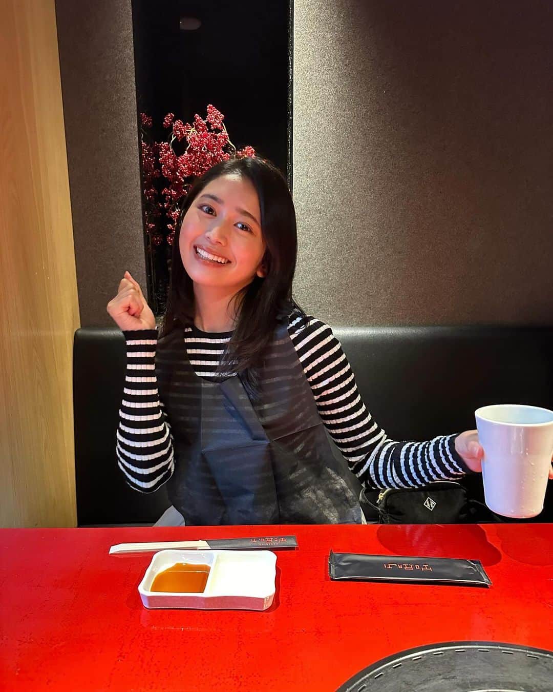 浅野杏奈のインスタグラム：「久々のトラジにワクワク止まらない お肉待ち🤤」
