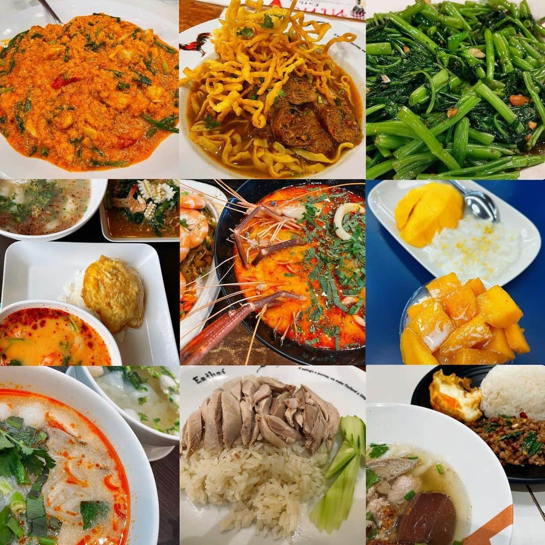 浦野モモさんのインスタグラム写真 - (浦野モモInstagram)「🇹🇭 大好きなタイ料理、念願の本場の味はどれも最高❤️‍🔥🥭  #タイの電車 #ドリアン持ち込み禁止 #ナイトマーケット #Thailand #bangkok」10月29日 21時12分 - momourano