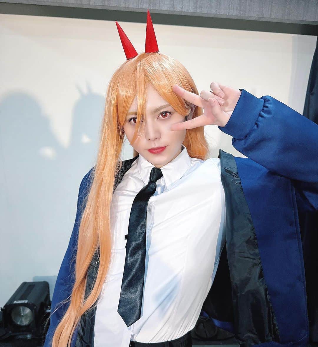 大崎捺希のインスタグラム：「今年はパワー🩸  #チェンソーマン #ハロウィン」