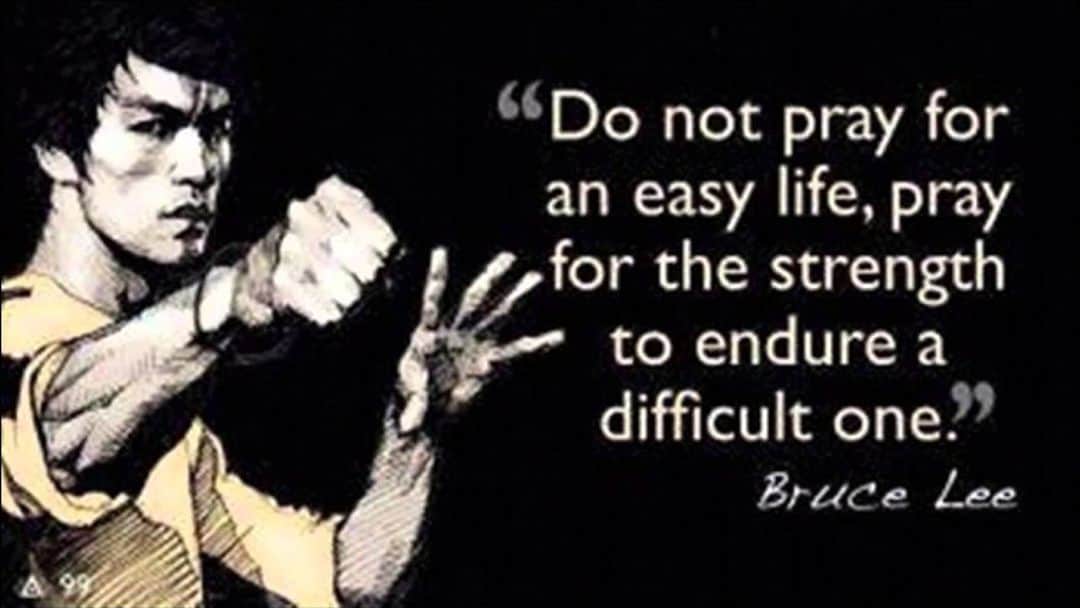 ジョルジュ・サンピエールのインスタグラム：「Do not pray for an easy life, pray for the strength to endure a difficult one.  -Bruce Lee」