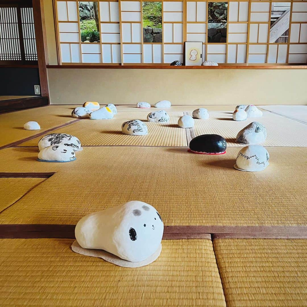 水谷さるころさんのインスタグラム写真 - (水谷さるころInstagram)「弾丸日帰り京都！！　今月立て込んでて行けないよな…と思っていたのですが、夫が「どっちも好きでしょ！　行きなよ！」と背中を押してくれたので早朝の新幹線にひとり飛び乗って行ってきたよ！　京都へ！　京都東福寺光明院にて行われている「朝倉世界一・寺田克也　あうんてん」みてきました。最高だったー。みてよかったー。きてよかったー。諦めなくて良かったー😂　光明院はお庭もすごく素敵で最高のロケーションでした。寺田さんと朝倉さんの柔と剛というか、緩と急というかバランスがとても良かった。自然光のライティングが京都のお寺ならではというな、ここでしかあり得ないライティングで、その中にある作品の佇まいがすごく素敵だった。#あうんてん　#光明院　#朝倉世界一　#寺田克也」10月29日 14時54分 - salucoro