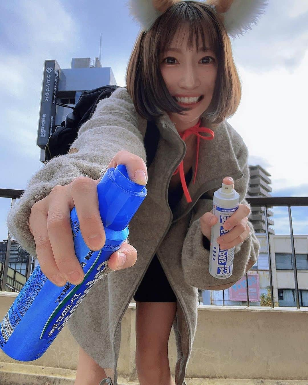 ぱつこのインスタグラム：「サロンパシュー無双きつね🦊🗯️❤️‍🩹  たぶん20人くらいの命を救った！！！！笑  #水戸黄門漫遊マラソン」