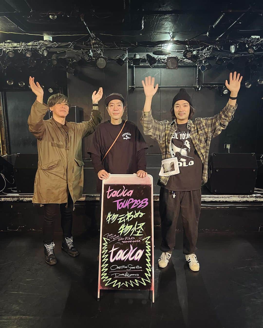 のインスタグラム：「#物云わぬ物怪 ツアー初日、F.A.Dありがとうございましたm(_ _)m ツアーは続く┗┻( ・⊥・ )┻┛ #YUGE」