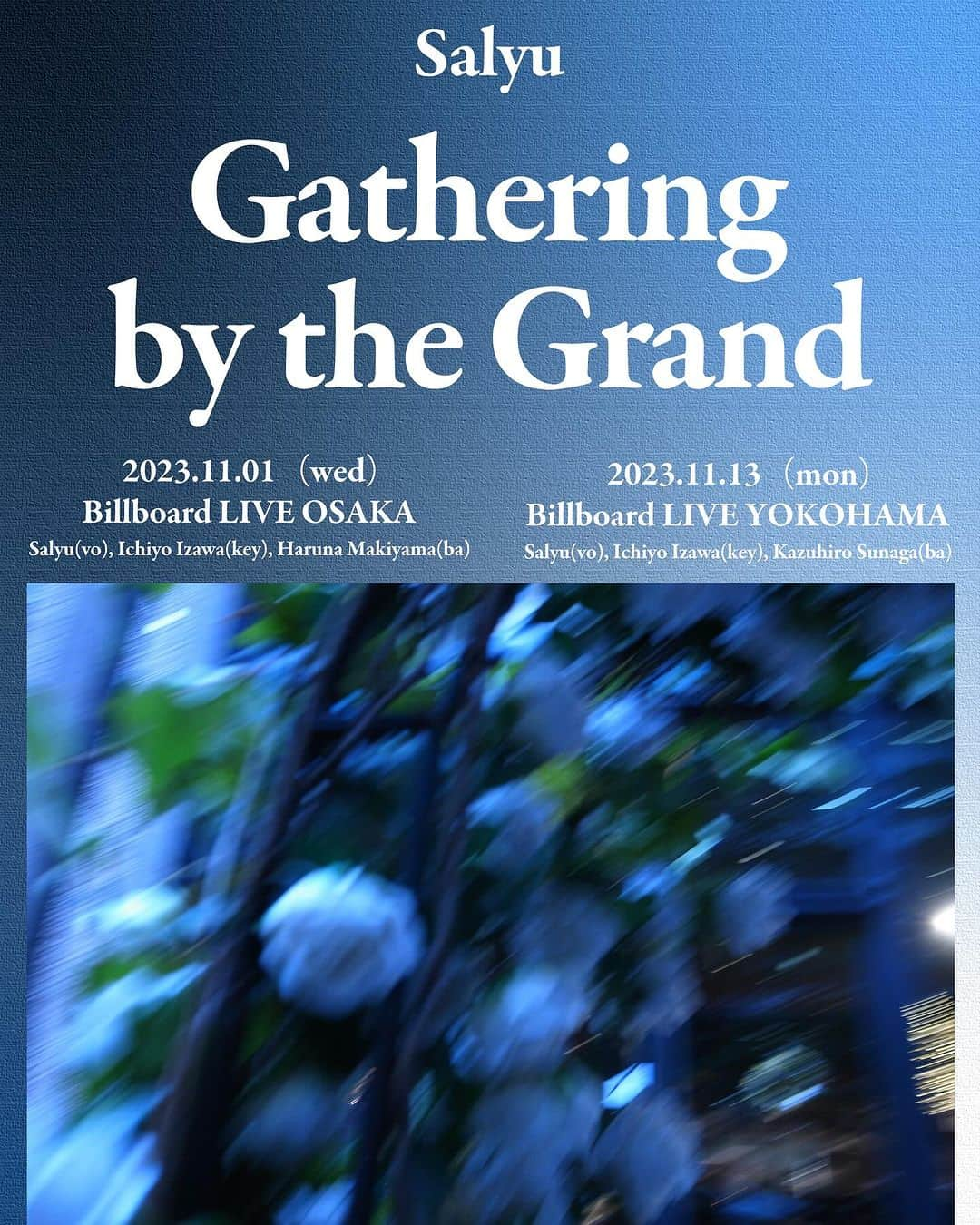 Salyuのインスタグラム：「いよいよ週が明けて11/1(水)は ビルボードライブ大阪公演です！ 是非お越しください‼️  http://www.billboard-live.com/pg/shop/show/index.php?mode=detail1&event=14504&shop=2  #Salyu」