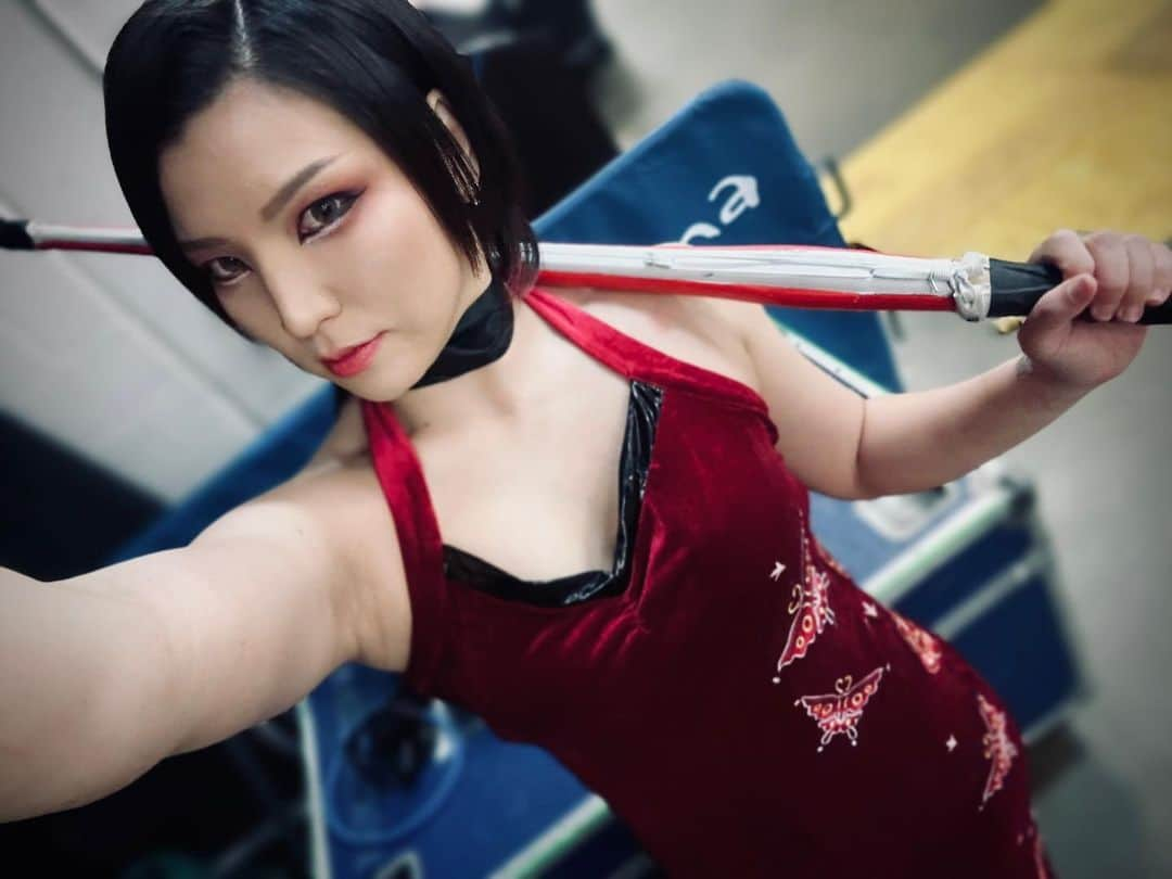 志田光のインスタグラム：「Here, Use This!!<🎃 Thank you for tonight #AEWCollision  And Happy Halloween! #cosplay #hikarushida #aew」