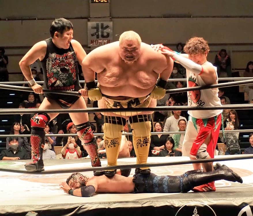 浜亮太のインスタグラム：「大日本プロレス後楽園ホール大会に御来場頂き有り難うございました！  10/30(月)の前橋【どすこいうどん浜ちゃん】は！  昼11:30〜14:00 のみの営業です！ (うどんがなくなり次第終了)  宜しくお願い致します！  #浜亮太  #前橋  #どすこいうどん浜ちゃん  #手打ちうどん  #吉野達彦 #梶トマト」