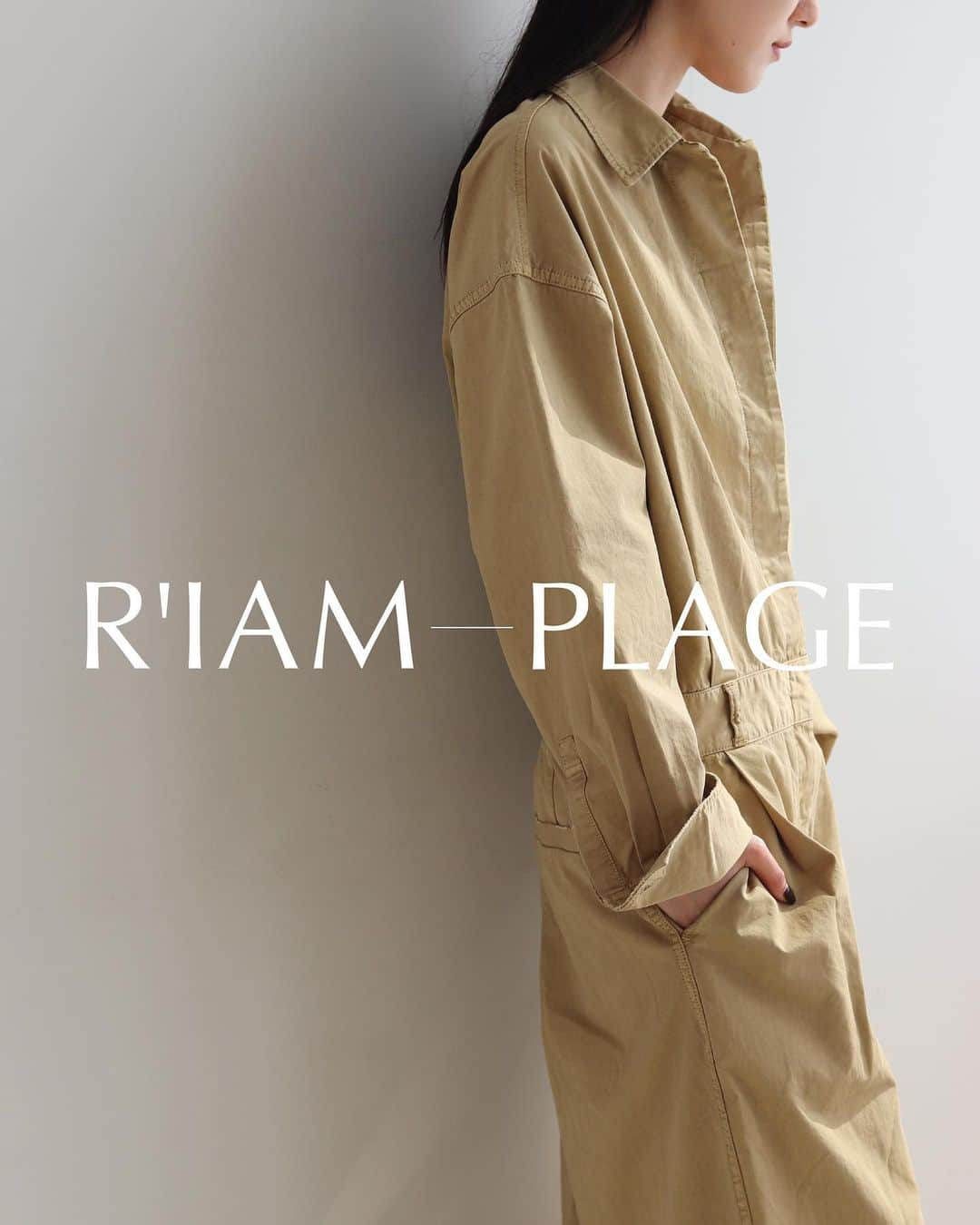 plageのインスタグラム：「R’IAM-PLAGE 2023 AUTUMN  11/4sat.START  ⁡ ⁡ ・R’IAM JUMP SUIT No.23040922301040 ¥36,300 col:ベージュ size:36/38 ※11月中旬入荷予定 ※web予約販売中 ⁡ ⁡ ⁡ ⁡ #Plage #プラージュ #baycrews #ベイクルーズ #fashion #ファッション #coordinate #コーディネート」