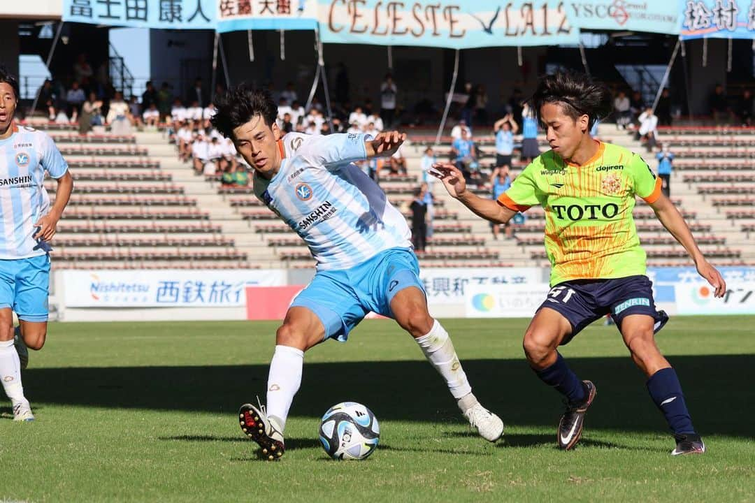 横浜スポーツ&カルチャークラブさんのインスタグラム写真 - (横浜スポーツ&カルチャークラブInstagram)「.  🔵 #j3league 🟠  10/29(日)第33節 🆚ギラヴァンツ北九州 ギラヴァンツ北九州 0-2 Y.S.C.C.   ⚽️得点者⚽️ #冨士田康人 #柳雄太郎   #脇坂崚平 #松村航希 #佐藤大樹 #ピーダーセン世穏 #古賀俊太郎 #菊谷篤資  #yscc #Ｊ３ #Ｊリーグ #jleague #j3 #スポーツを未来へ繋ぐ #Ｊリーグ #2023 #横浜 #本牧 #soccer #サッカー #sports #bonera」10月29日 19時05分 - yscc_official