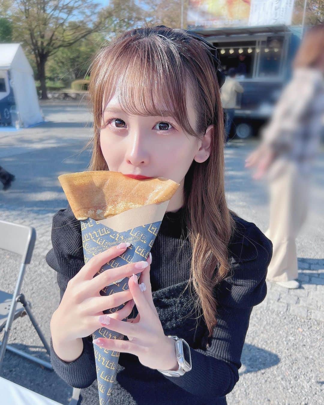 中川珠里さんのインスタグラム写真 - (中川珠里Instagram)「いっぱい食べる君が好き？   #代々木公園  #ヘアアレンジ」10月29日 19時10分 - juri_nakagawa1