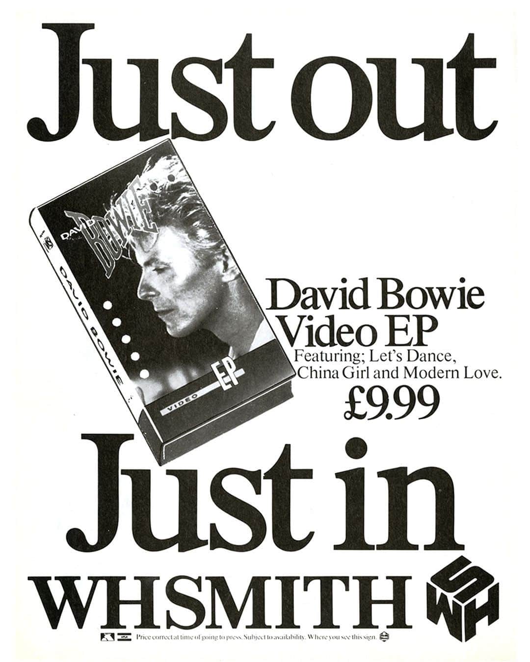 デヴィッド・ボウイさんのインスタグラム写真 - (デヴィッド・ボウイInstagram)「DAVID BOWIE VIDEO EP IS FORTY  “You could look into my eyes...”  Around about now, forty years ago, the David Bowie Video EP was released on VHS along with a laser disc in the US and Japan.  Containing the promo videos from the Let's Dance album; Let’s Dance, China Girl and Modern Love, this release was the only source of the uncensored China Girl video.  To the YouTube generation this probably doesn’t seem a particularly big deal, but forty years ago it was.   And if it took your fancy, you could even dwell on a naked David Bowie’s posterior: https://www.youtube.com/watch?v=iK6gAbZdhDc (Linktree in bio)  If you’re wondering about the seemingly gratuitous use of a Tony McGee Bowie portrait, a mono image from this session was colourised for the US advert.   📸 Tony McGee  #BowieLetsDanceVideoEP #BowieTonyMcGee #BowieLetsDance #Bowie1983」10月29日 19時42分 - davidbowie