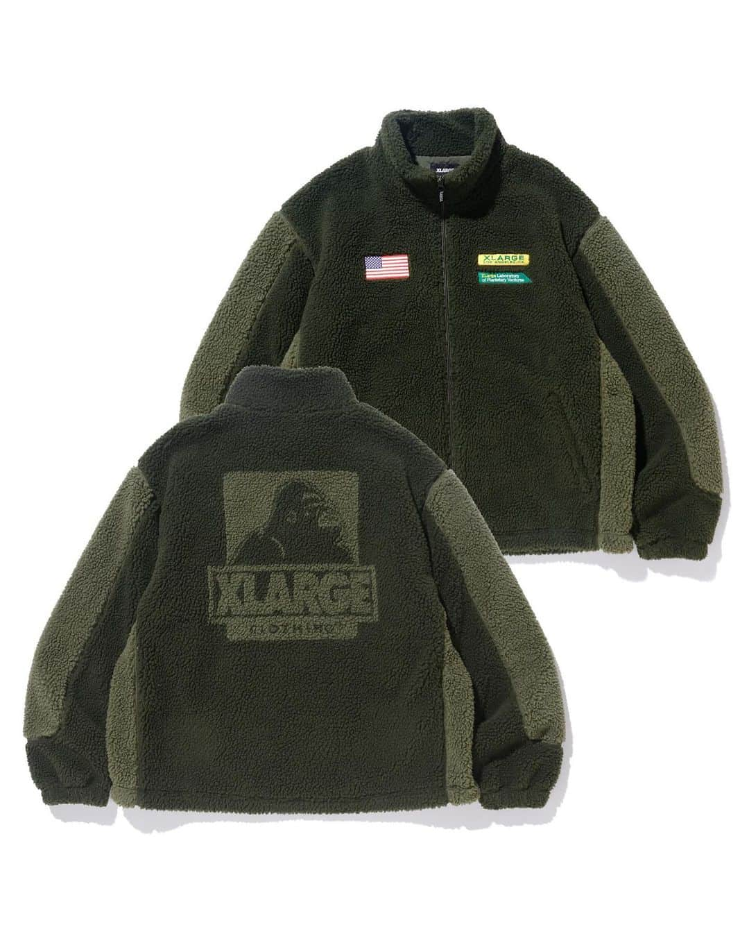 エクストララージのインスタグラム：「XLARGE 2023 WINTER COLLECTION - PANELED BOA FLEECE JACKET - DUCK MOUNTAIN PANTS #xlarge #xlargejp #エクストララージ」