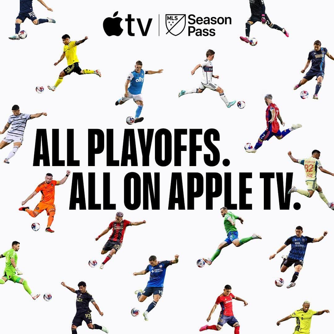リオネル・メッシのインスタグラム：「El único lugar donde podés ver cada partido de los playoffs es #MLSSeasonPass en Apple TV.  There's only one place to watch every playoff match: #MLSSeasonPass on Apple TV.  @appletv @mls」