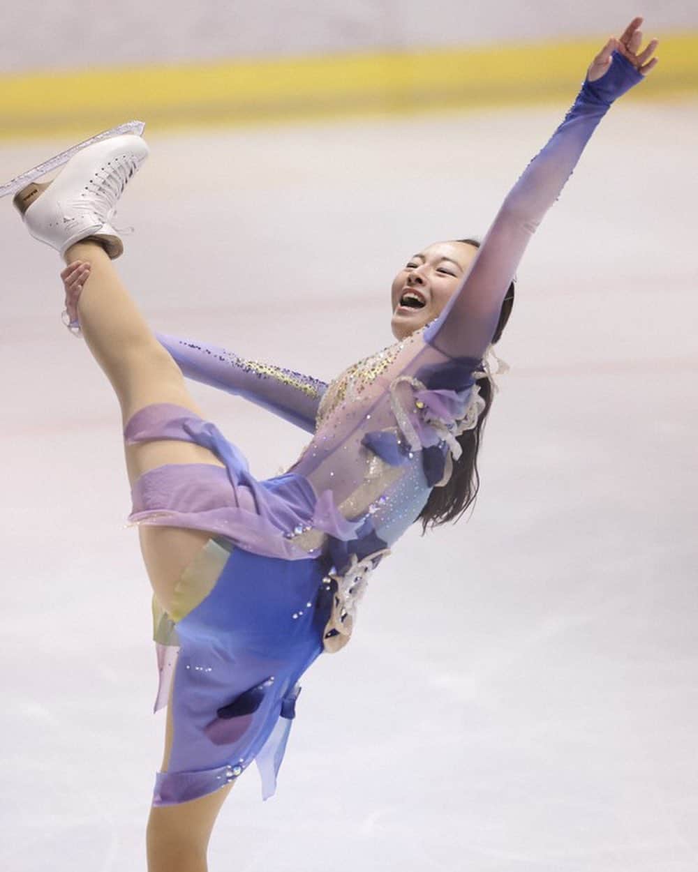 大庭雅のインスタグラム：「西日本選手権2023⛸️  FS 医龍 Aesthetic 🪽💜  コレオシークエンス感動しました🥹」