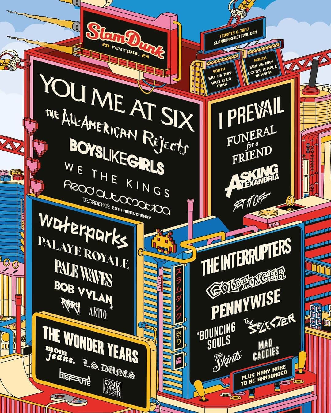 Rock Soundのインスタグラム：「Slam Dunk Festival have just revealed a huge lineup for 2024 including...  You Me At Six The All-American Rejects I Prevail Waterparks Boys Like Girls Palaye Royale The Interrupters The Wonder Years Pale Waves LS Dunes Head Automatica and more!  #slamdunkfestival #poppunk #emo #alternative」