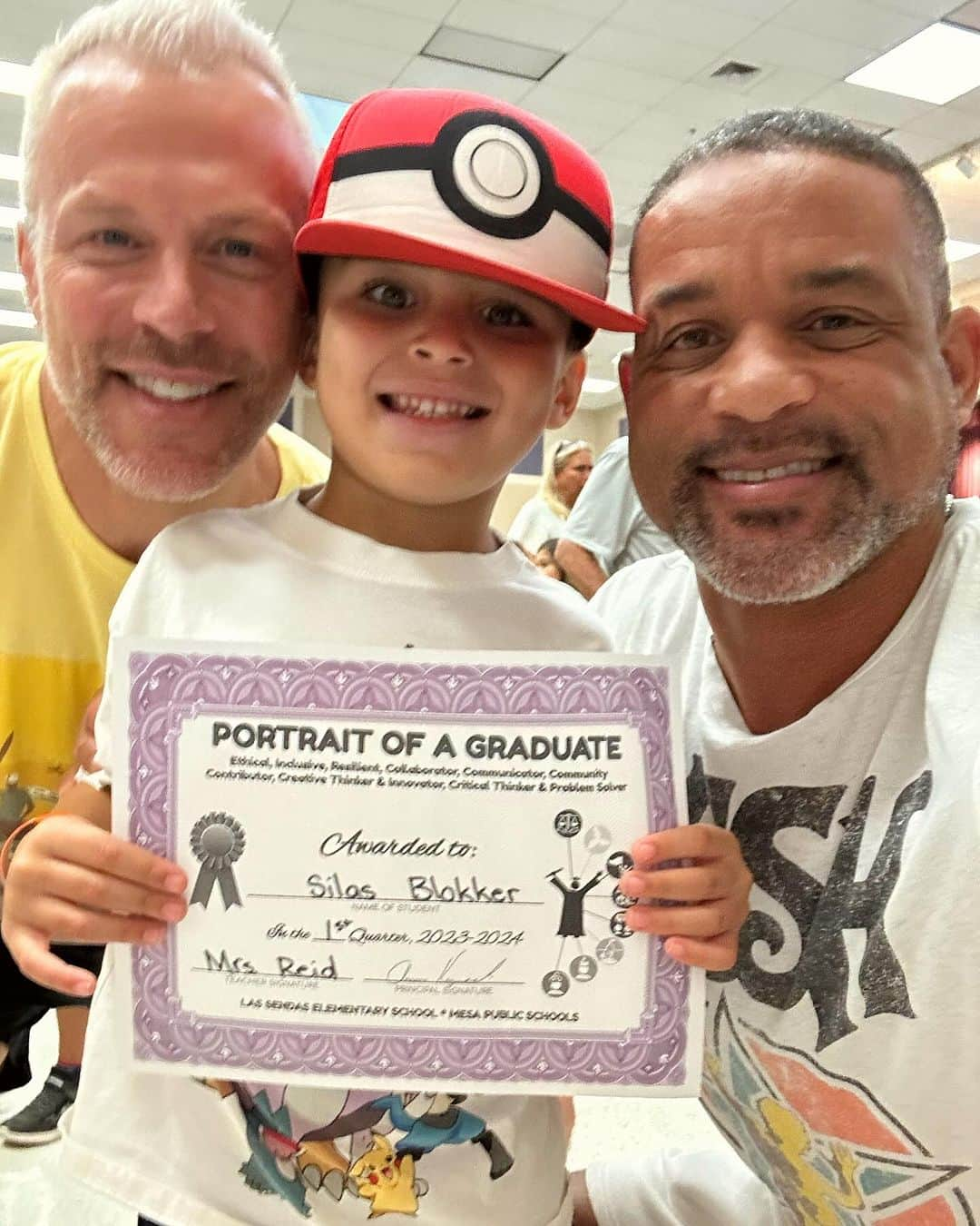 ショウン・トンプソンのインスタグラム：「🥇 So proud of our Silas receiving The Portrait of a Graduate award today at school! I’m sure this will be the first of many as he is truly a go getter and goal setter! ♥️🫶🏽」