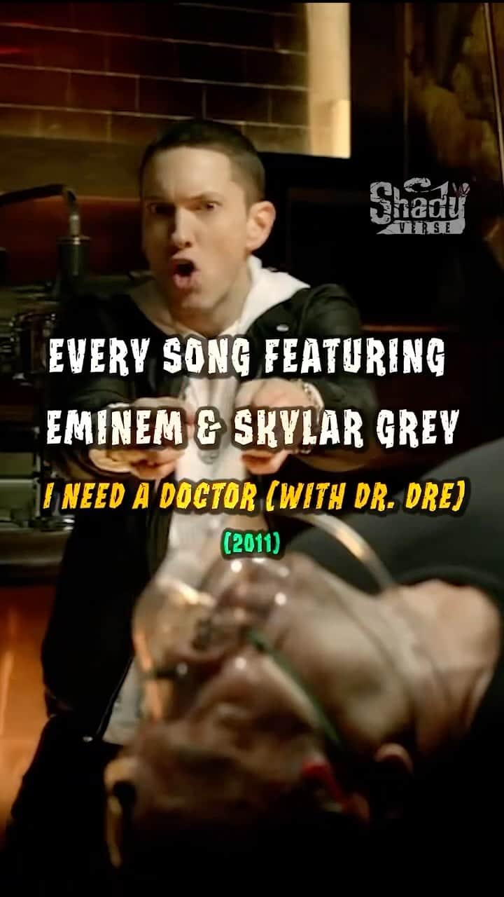 スカイラー・グレイのインスタグラム：「Eminem and Skylar Grey have a long-standing professional relationship and share a strong musical chemistry. They have collaborated on several tracks through the years and have performed on stage together many times.  Skylar Grey and Eminem met through their mutual friend, Alex Da Kid, who produced “Love The Way You Lie.” Alex and her were invited to Detroit by Eminem to work on a project that Dr. Dre was working on at the time which led to them finally meeting each other in person.  “Love The Way You Lie” was the first song she had ever written, the lyrics were based on her experience, not only with her ex-boyfriend but also with the music industry. She felt like there was something in her that loved to be tortured and loved the misery because she kept getting sucked back into situations.  A month later, the song became a hit and reached No. 1 on the charts. This resulted in many other successful songs between them and the rest is history.  Here is a list of all the songs they’ve collaborated on over the years.」