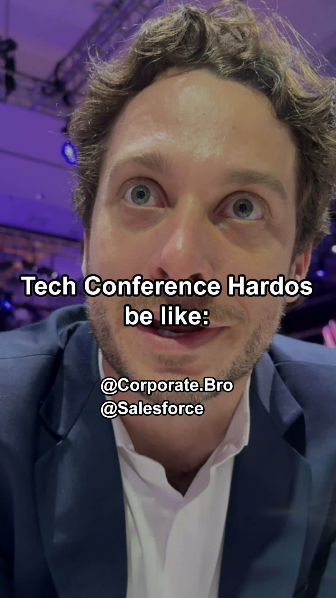 Lenovoのインスタグラム：「Tech Conferences: Come for the innovation, stay for the transformation. @lenovo #TechConferences #LenovoTechWorld #TechBro #WorkingInTech #Comedy」