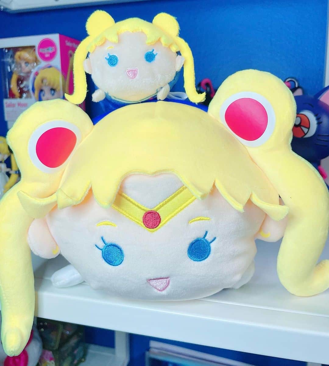 Sailor Moonのインスタグラム：「✨🌙 I got the big Sailor Moon Otedama plush from @sailormoonstore_official! She’s so cute and fluffy!! 🌙✨  #sailormoon #セーラームーン #sailormoonstore」