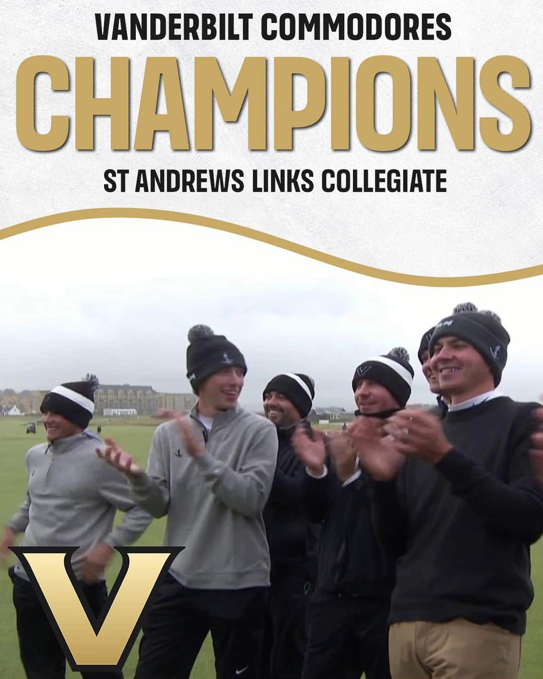 チョン・インジのインスタグラム：「@vandymgolf WINS the inaugural St Andrews Links Collegiate men’s team championship at the Old Course! 🏆⚓ @thehomeofgolf」