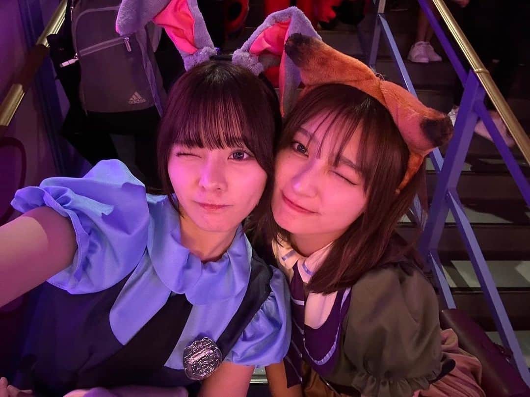 吉川愛さんのインスタグラム写真 - (吉川愛Instagram)「☺︎ ちょっと前に、なたんが 誕生日お祝いででにーしてくれたの🩶幸 2人でジュディとニックになったよ〜🐰🦊 （1人の写真は今度絶対載せる」10月25日 16時03分 - ai_yoshikawa_official