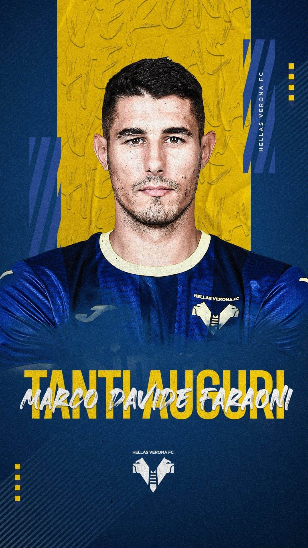 エラス・ヴェローナFCのインスタグラム：「Siamo cresciuti insieme ❤️ auguri capitano, auguri Fara! 💛💙」