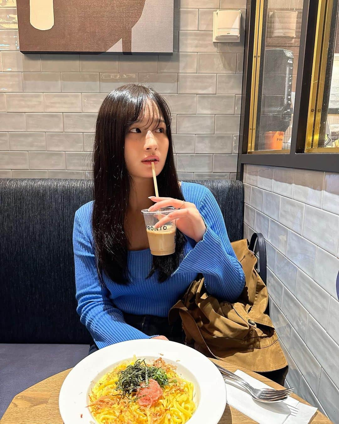 清瀬汐希のインスタグラム：「嬉しい打ち合わせをしてきました💎  の後のパスタ🍝」